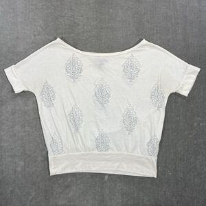 American Eagle‎ Outfitters Womens XS White Cropped Off the Shoulder Top